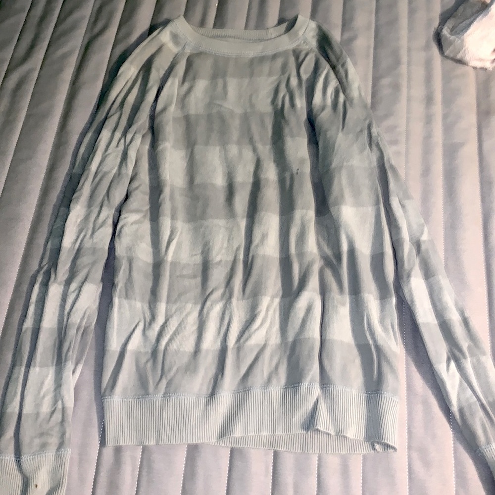 unisex striped sweater, perry ellis M stretchy cotton